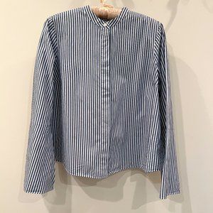 Madewell blue & white striped blouse